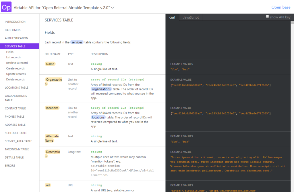Open Referral Airtable Template