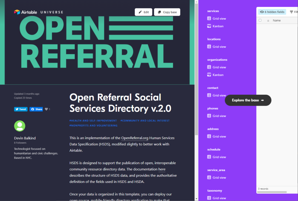 Open Referral Airtable Template